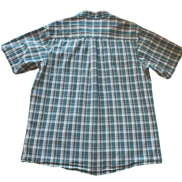 RedHead Workhorse Green Plaid Short Sleeve Double Flap Pocket Button Up Shirt XL - Picture 2 of 6